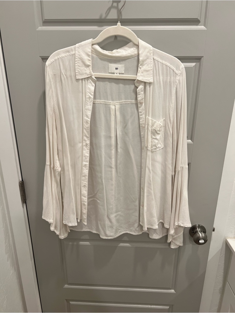 bp Cream Button-Down Flowing Women's Shirt